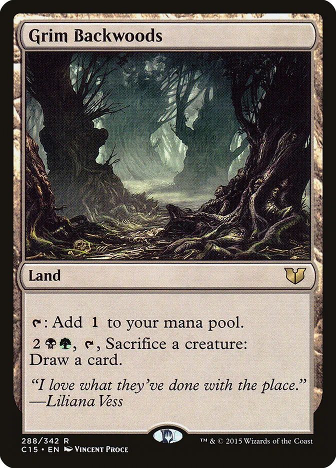 2015 Commander 2015 Grim Backwoods rare #288 rare card image
