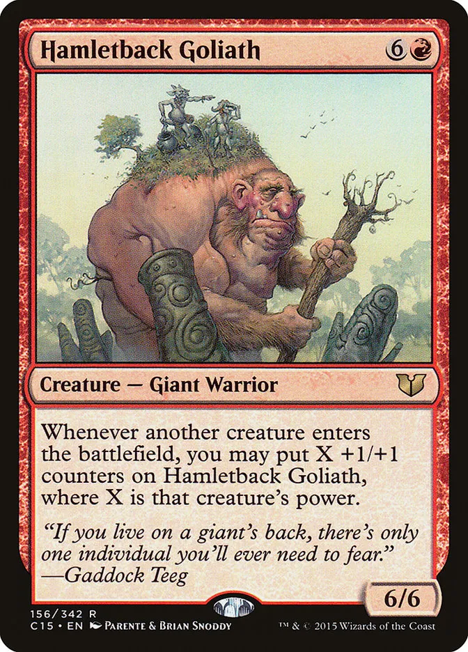 2015 Commander 2015 Hamletback Goliath rare #156 rare card image