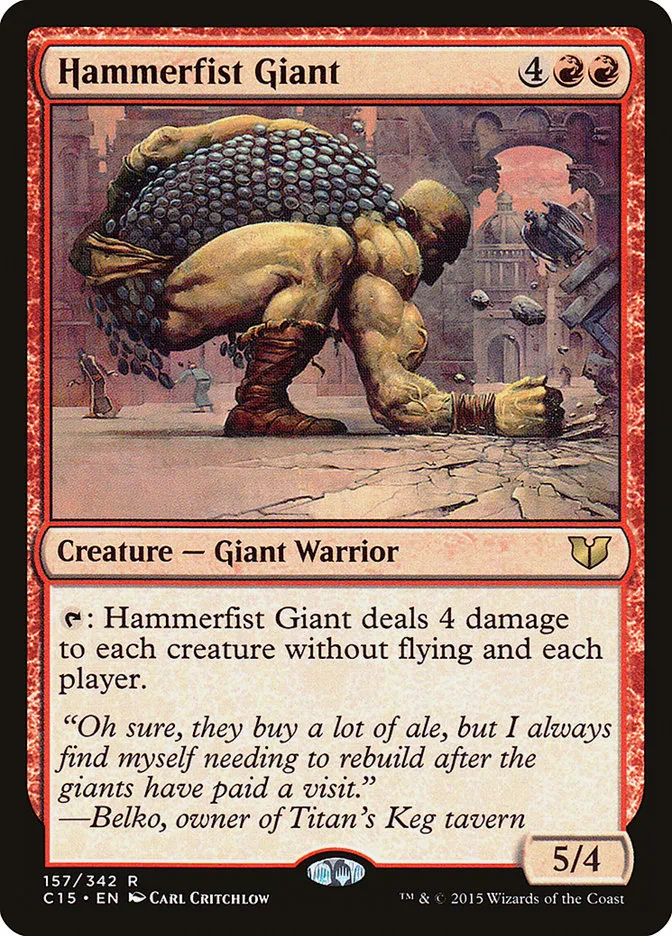 2015 Commander 2015 Hammerfist Giant rare #157 rare card image
