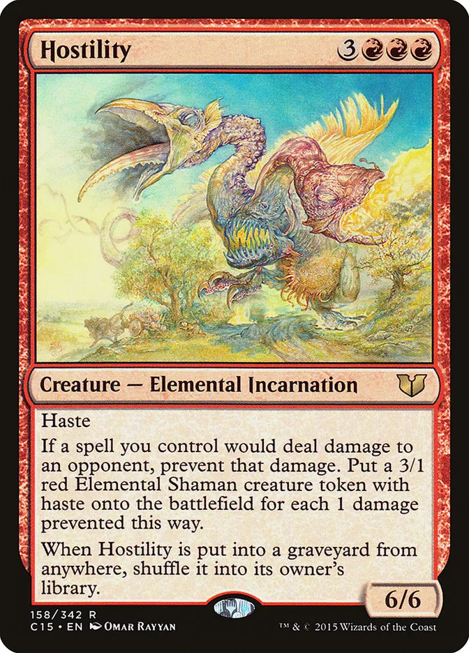 2015 Commander 2015 Hostility rare #158 rare card image