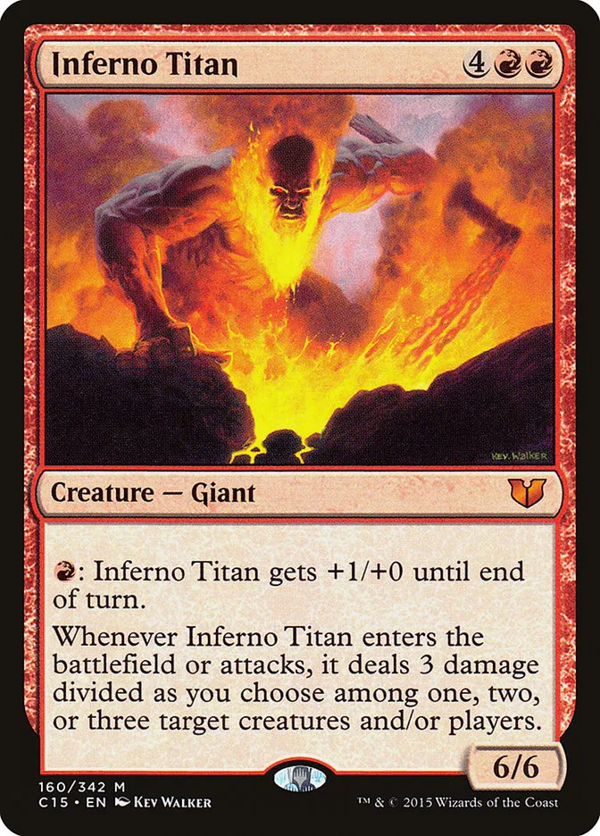 2015 Commander 2015 Inferno Titan #160 mythic card image