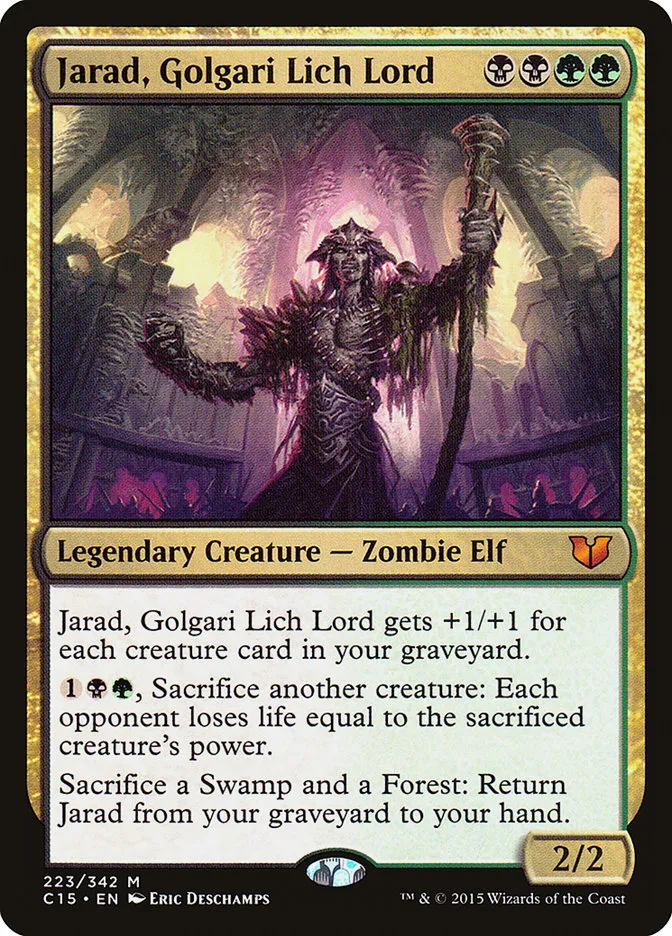 2015 Commander 2015 Jarad, Golgari Lich Lord #223 mythic card image