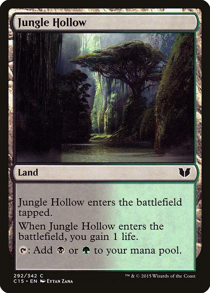 2015 Commander 2015 Jungle Hollow common #292 common card image