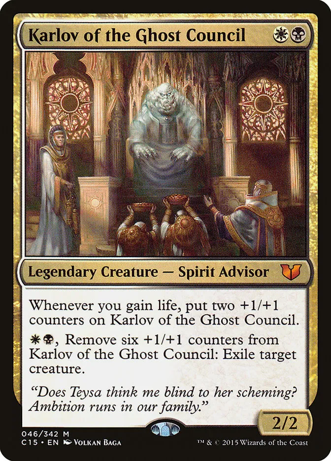 2015 Commander 2015 Karlov of the Ghost Council #46 mythic card image
