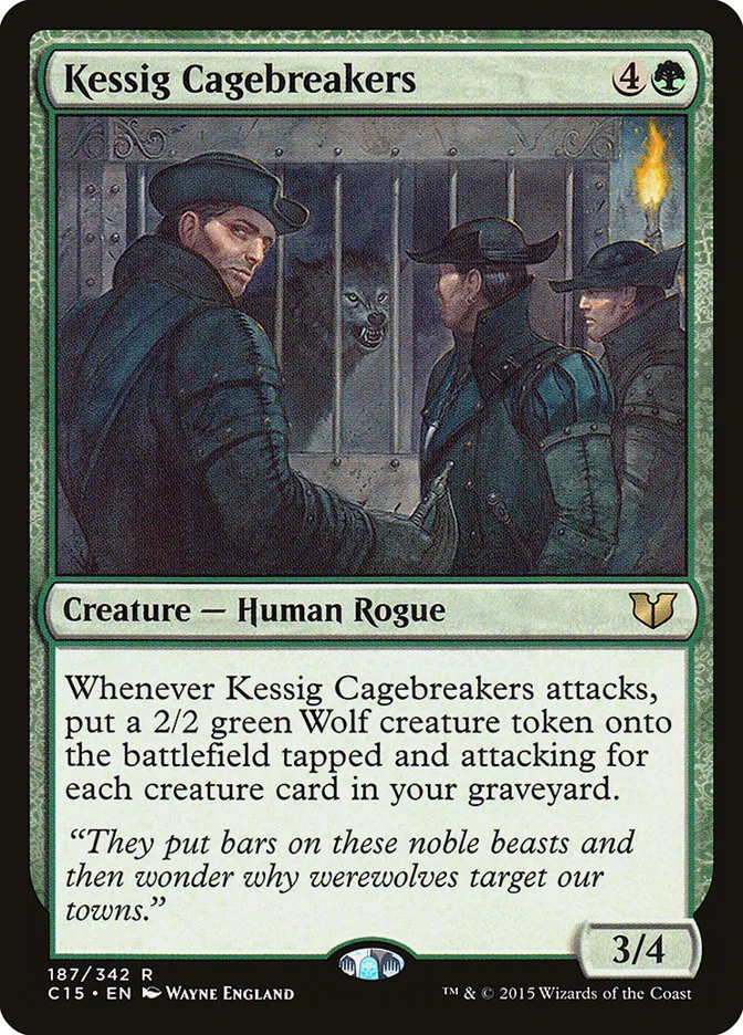 2015 Commander 2015 Kessig Cagebreakers rare #187 rare card image