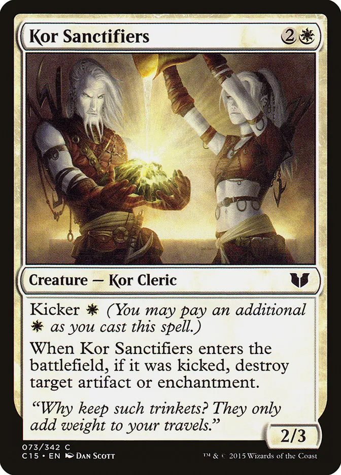 2015 Commander 2015 Kor Sanctifiers common #73 common card image