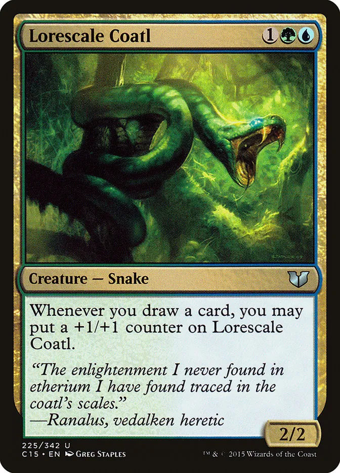 2015 Commander 2015 Lorescale Coatl uncommon #225 uncommon card image