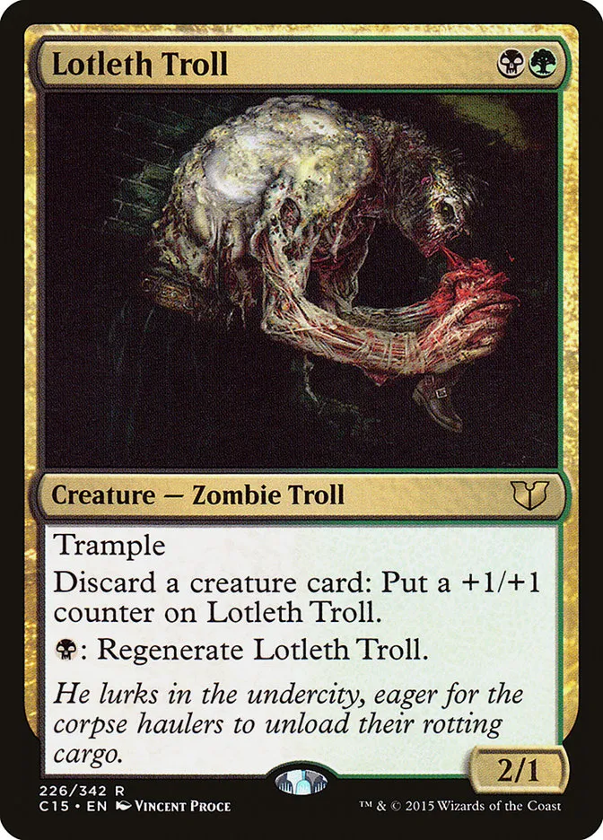 2015 Commander 2015 Lotleth Troll rare #226 rare card image
