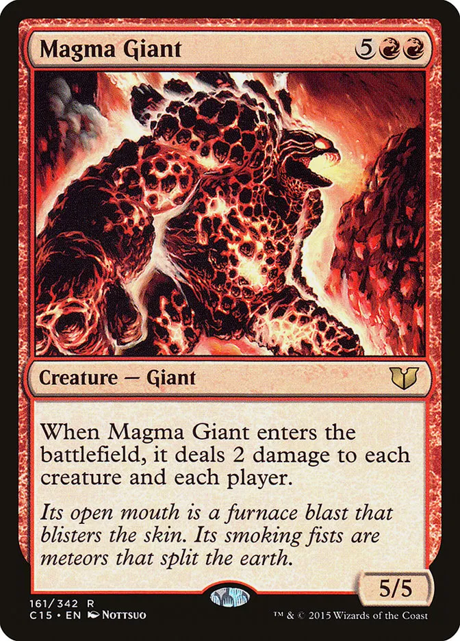 2015 Commander 2015 Magma Giant #161 rare card image