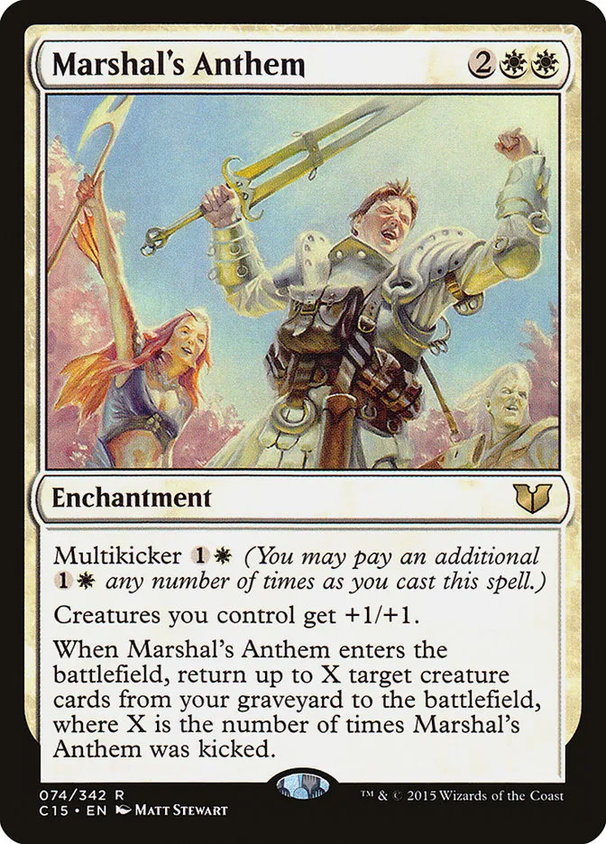 2015 Commander 2015 Marshal's Anthem rare #74 rare card image