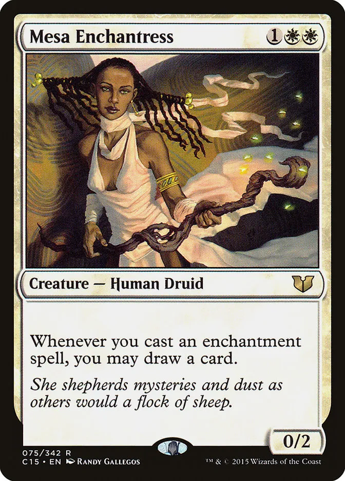 2015 Commander 2015 Mesa Enchantress rare #75 rare card image