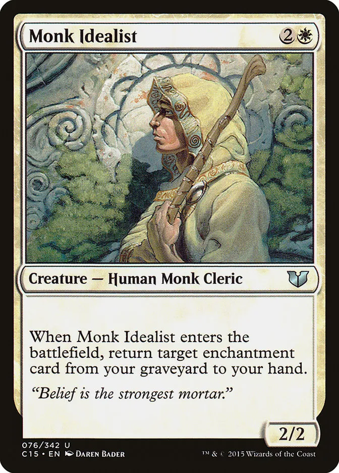 2015 Commander 2015 Monk Idealist uncommon #76 uncommon card image