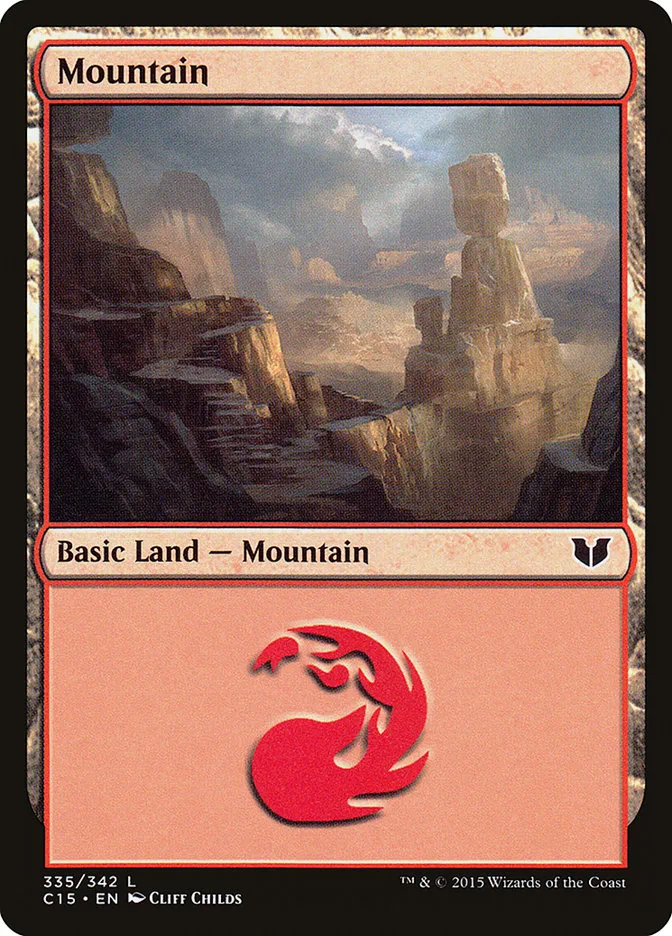 2015 Commander 2015 Mountain common #335 common card image