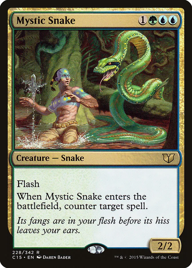 2015 Commander 2015 Mystic Snake #228 rare card image