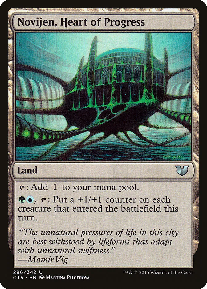 2015 Commander 2015 Novijen, Heart of Progress #296 uncommon card image
