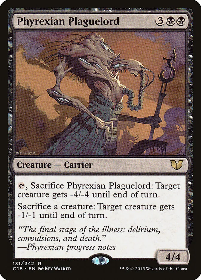2015 Commander 2015 Phyrexian Plaguelord rare #131 rare card image