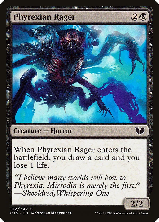 2015 Commander 2015 Phyrexian Rager common #132 common card image