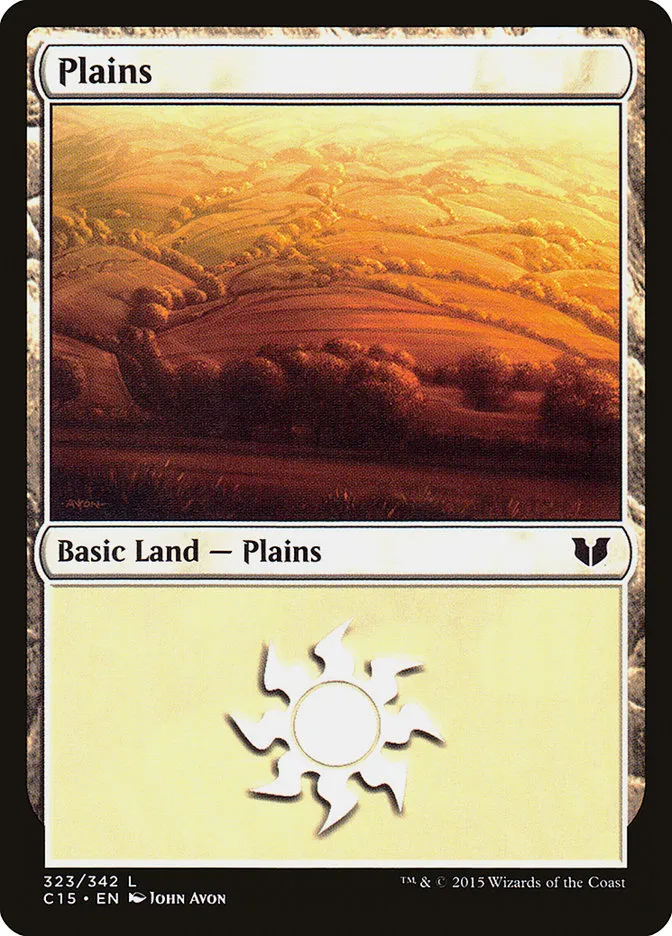 2015 Commander 2015 Plains common #323 common card image