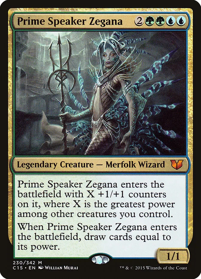 2015 Commander 2015 Prime Speaker Zegana #230 mythic card image