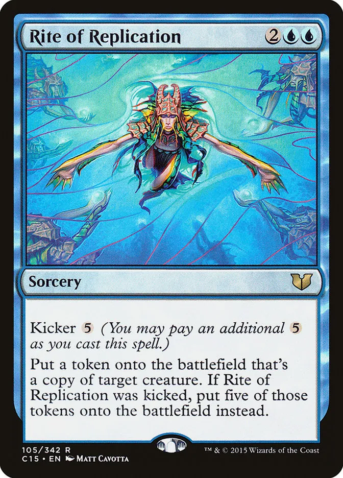 2015 Commander 2015 Rite of Replication rare #105 rare card image