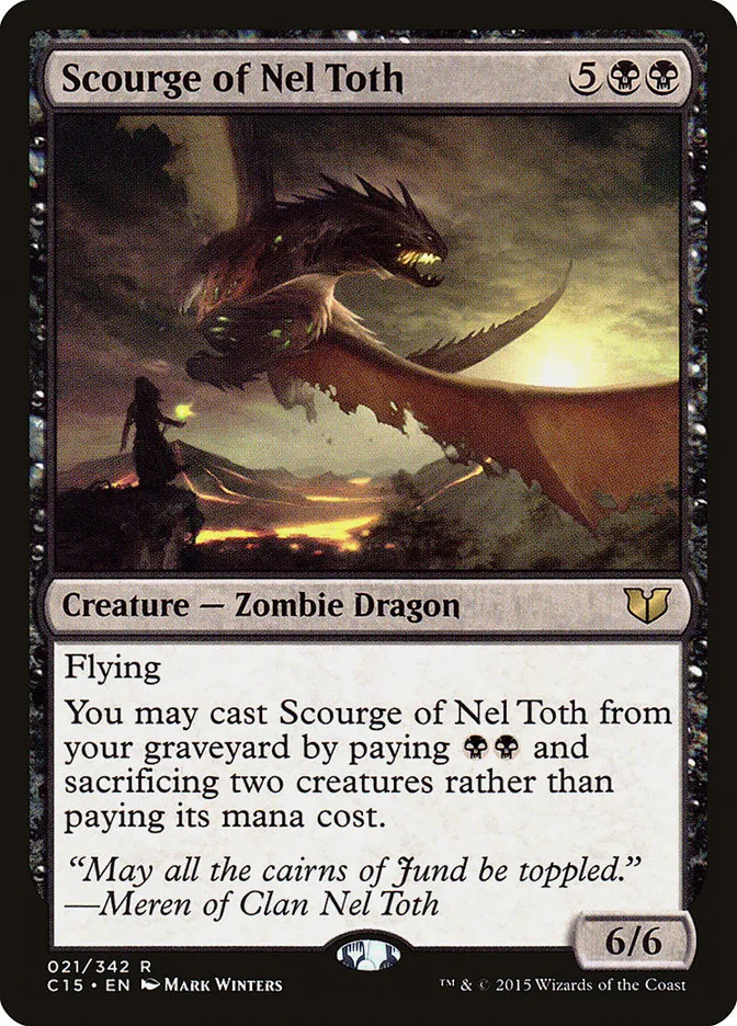 2015 Commander 2015 Scourge of Nel Toth rare #21 rare card image