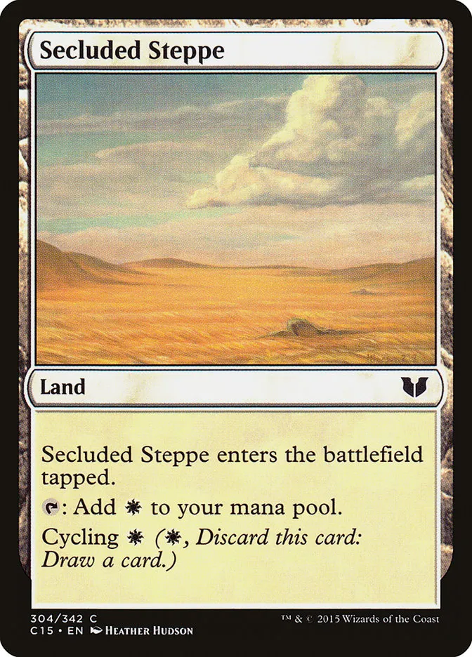2015 Commander 2015 Secluded Steppe common #304 common card image