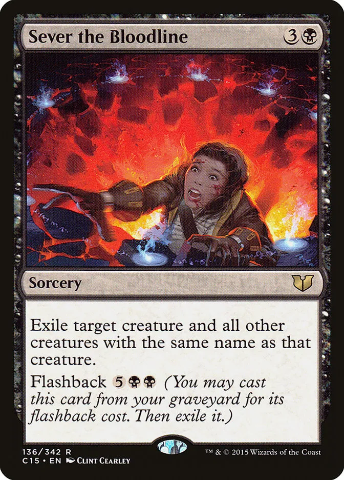 2015 Commander 2015 Sever the Bloodline rare #136 rare card image
