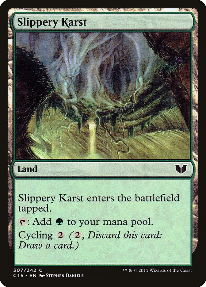 2015 Commander 2015 Slippery Karst common #307 common card image