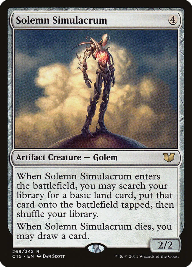 2015 Commander 2015 Solemn Simulacrum #269 rare card image