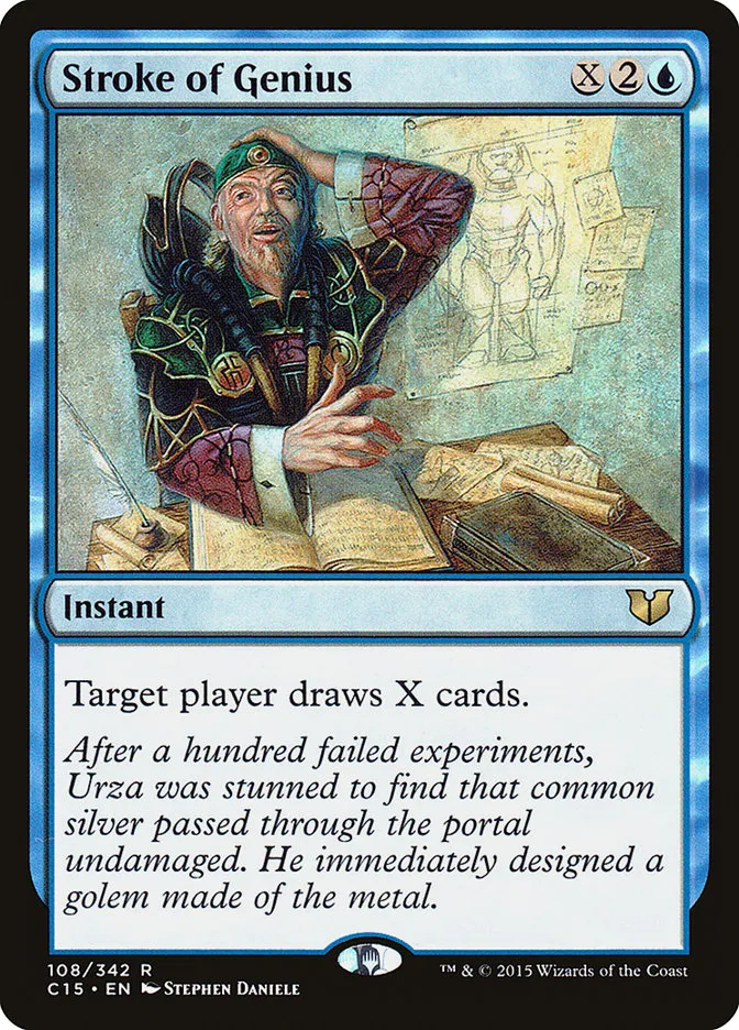 2015 Commander 2015 Stroke of Genius rare #108 rare card image