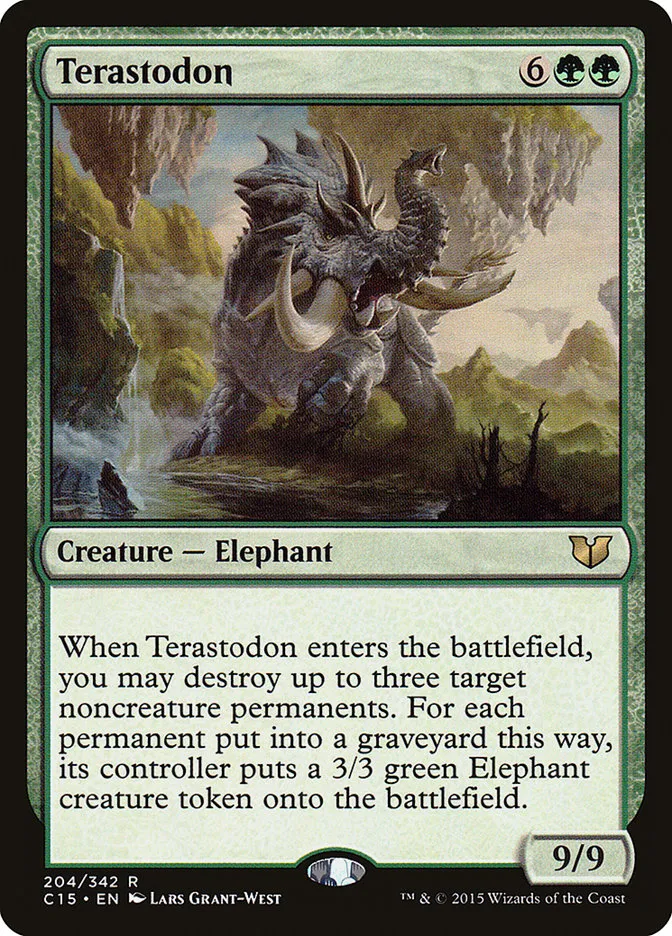 2015 Commander 2015 Terastodon rare #204 rare card image