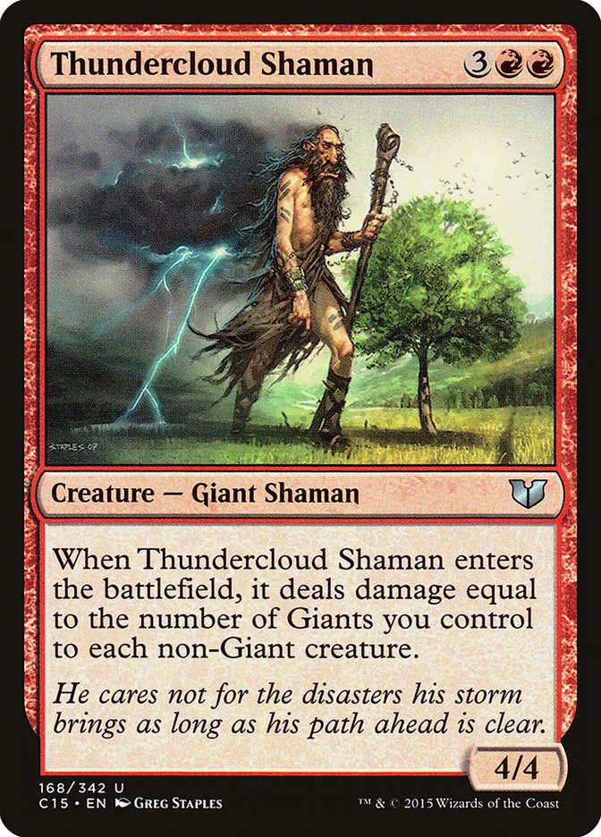 2015 Commander 2015 Thundercloud Shaman uncommon #168 uncommon card image