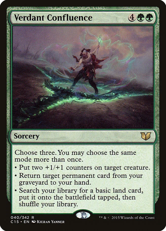 2015 Commander 2015 Verdant Confluence rare #40 rare card image