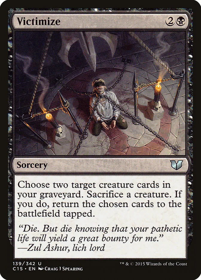 2015 Commander 2015 Victimize uncommon #139 uncommon card image