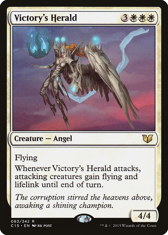 2015 Commander 2015 Victory's Herald rare #83 rare card image