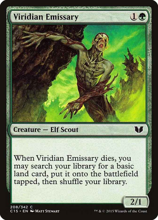 2015 Commander 2015 Viridian Emissary #208 common card image