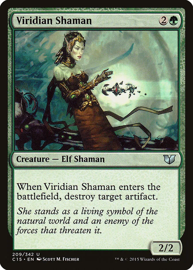 2015 Commander 2015 Viridian Shaman #209 uncommon card image