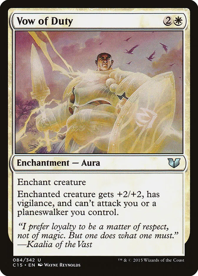 2015 Commander 2015 Vow of Duty #84 uncommon card image