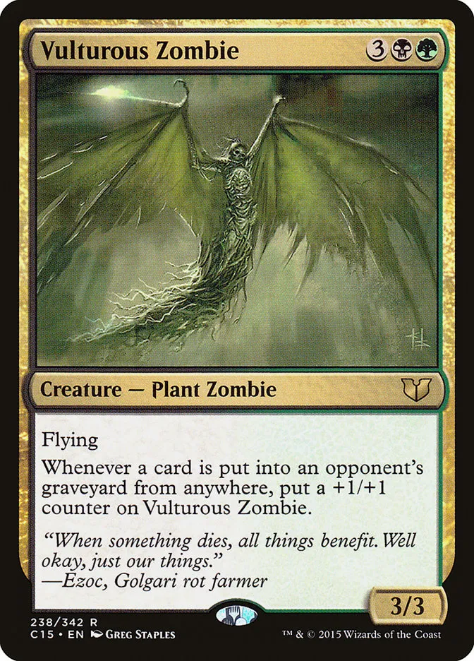2015 Commander 2015 Vulturous Zombie #238 rare card image