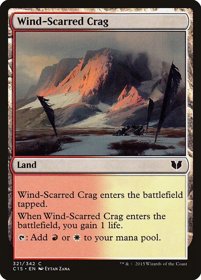 2015 Commander 2015 Wind-Scarred Crag common #321 common card image