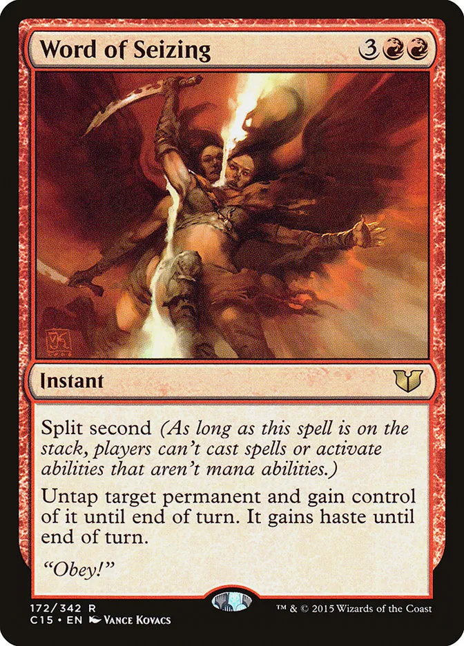2015 Commander 2015 Word of Seizing #172 rare card image