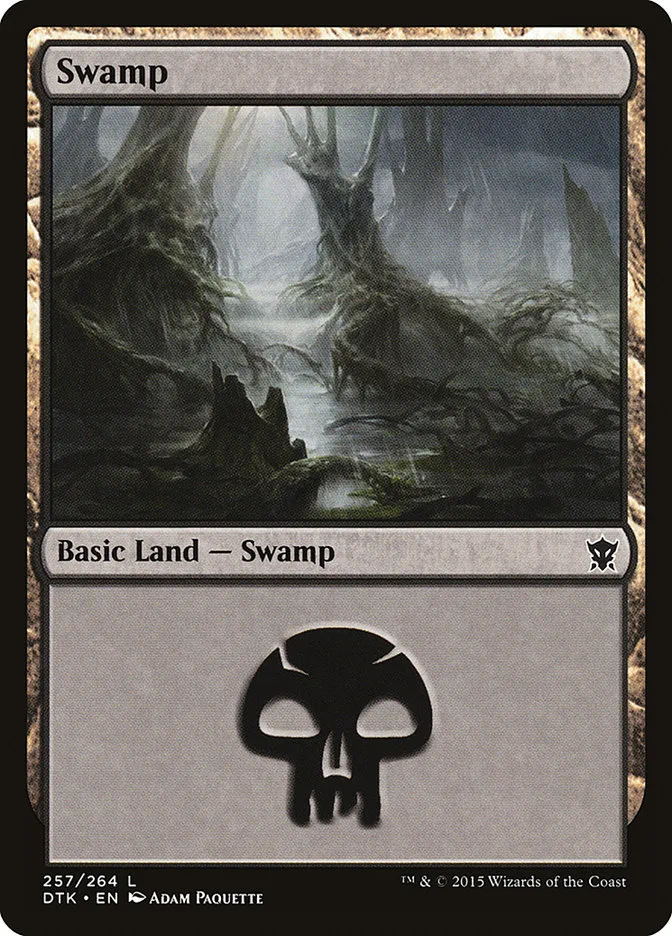 2015 Dragons of Tarkir Swamp #257 common card image