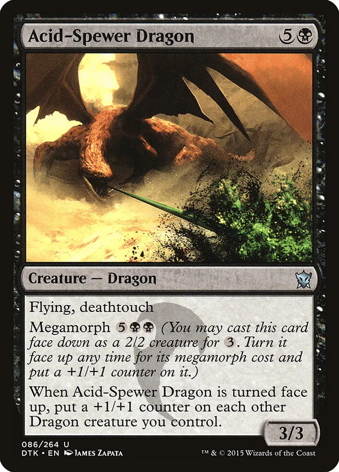 2015 Dragons of Tarkir Acid-Spewer Dragon uncommon #86 uncommon card image
