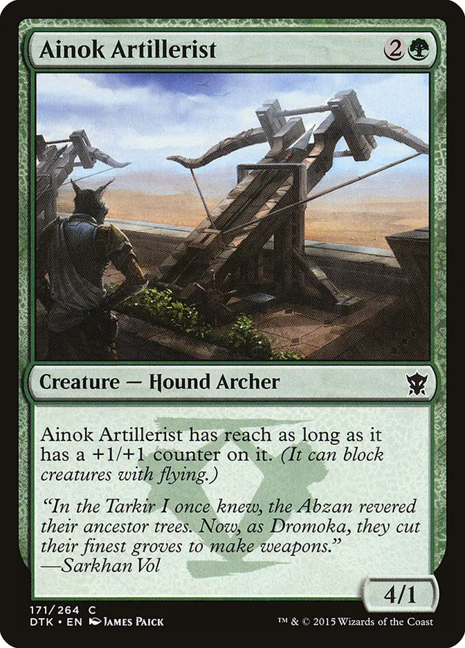2015 Dragons of Tarkir Ainok Artillerist #171 common card image