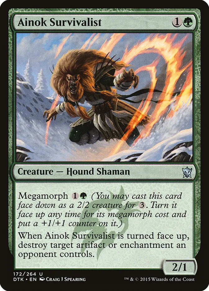 2015 Dragons of Tarkir Ainok Survivalist uncommon #172 uncommon card image