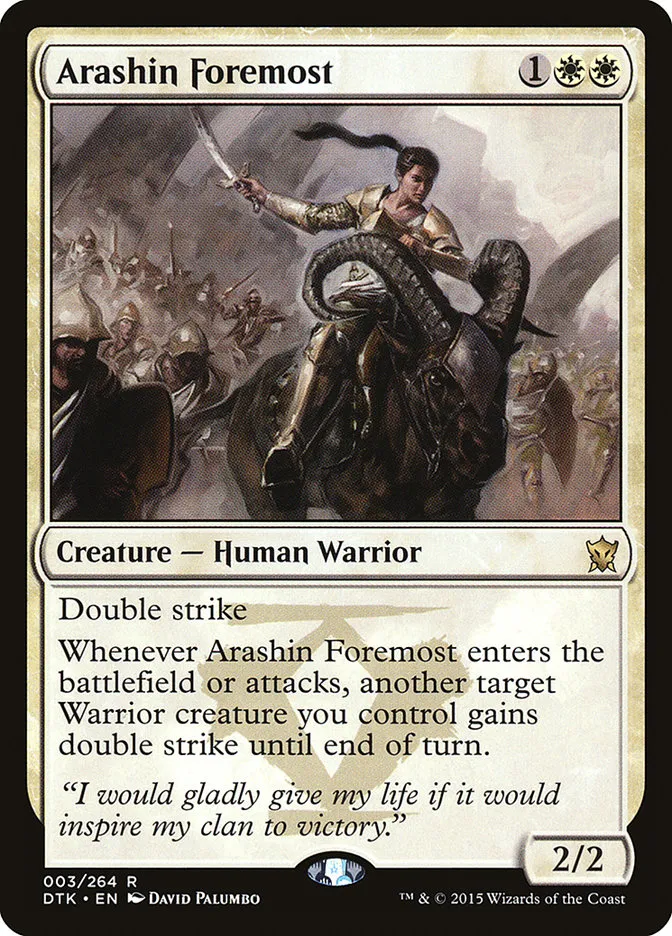 2015 Dragons of Tarkir Arashin Foremost rare #3 rare card image