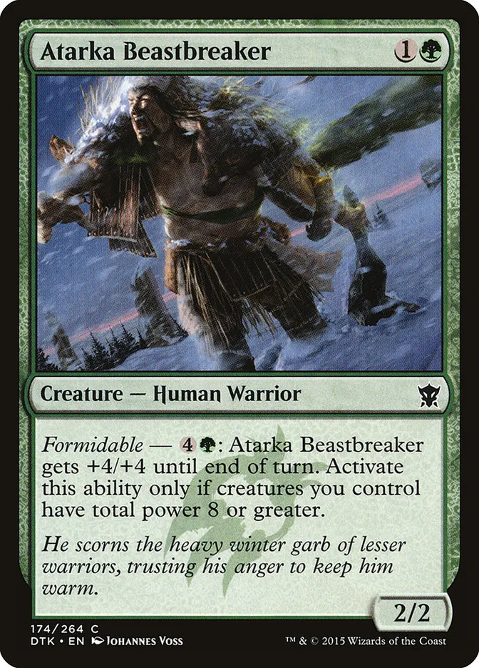 2015 Dragons of Tarkir Atarka Beastbreaker #174 common card image