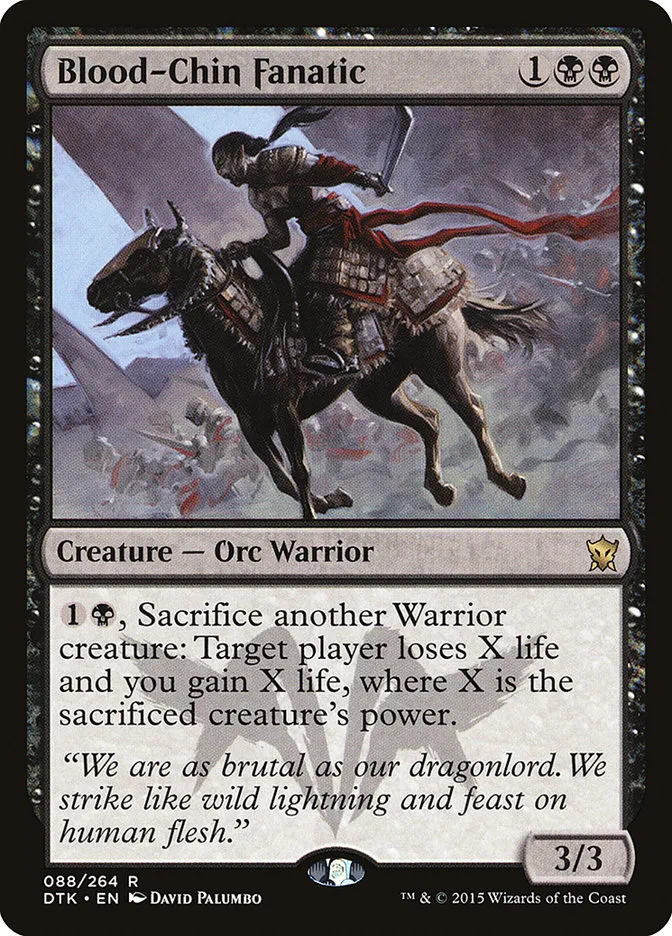 2015 Dragons of Tarkir Blood-Chin Fanatic rare #88 rare card image