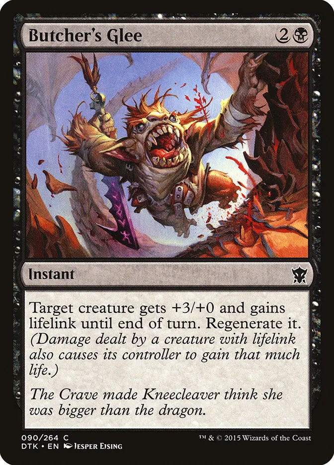 2015 Dragons of Tarkir Butcher's Glee #90 common card image