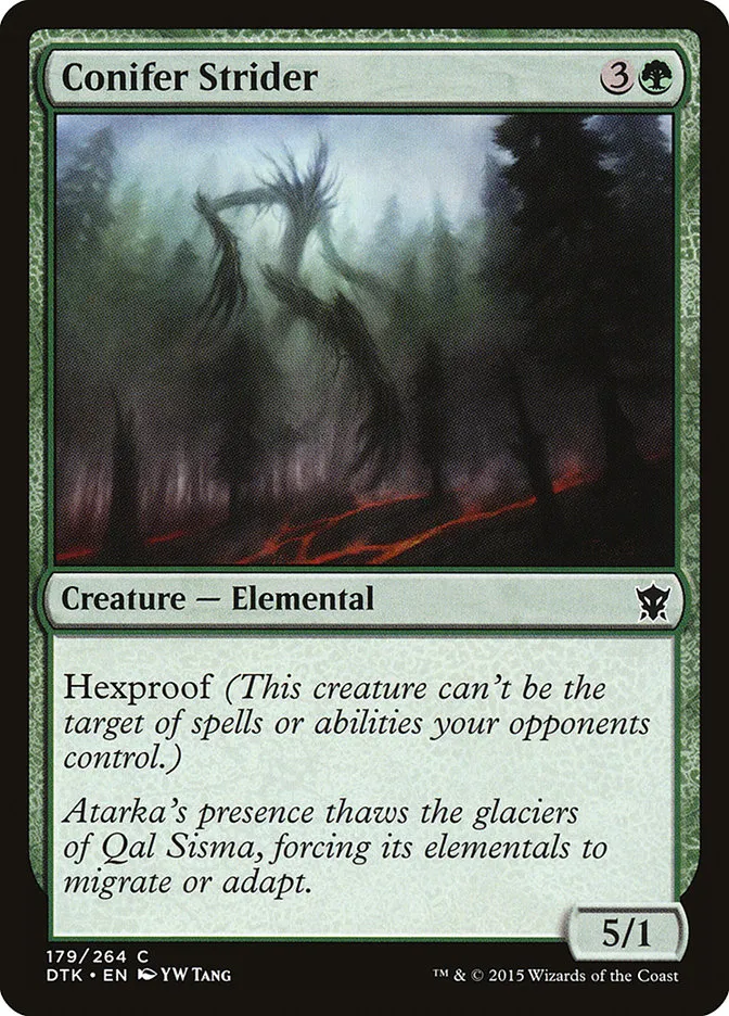 2015 Dragons of Tarkir Conifer Strider #179 common card image